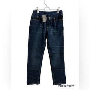 NWT Lands End kid boys (10/12) Dark wash denim jeans.
